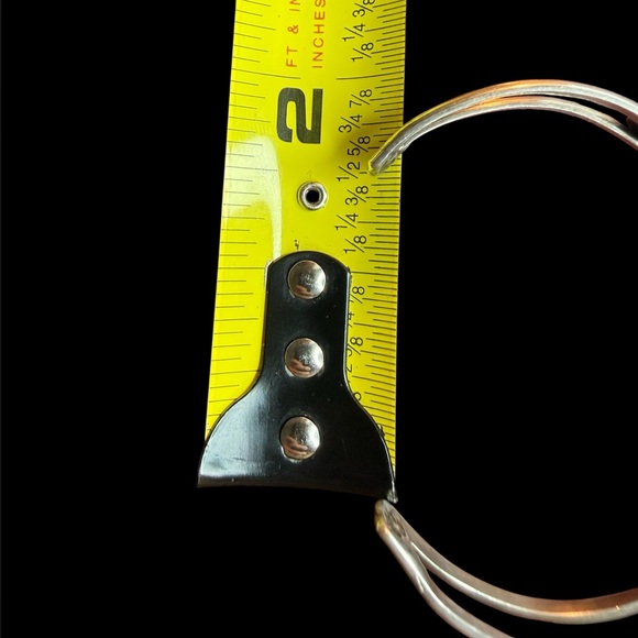 Vintage Sterling Silver Turquoise Cuff Bracelet Southwestern Feather Design - Picture 7 of 7